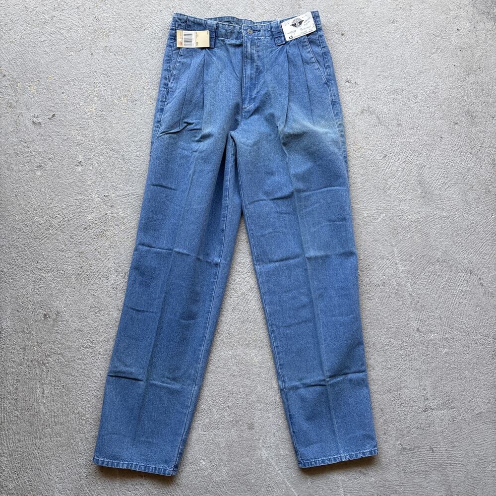 Deadstock Dockers Jeans Mens 30x32 Pleated Light Denim Levis Classic Fit Vintage